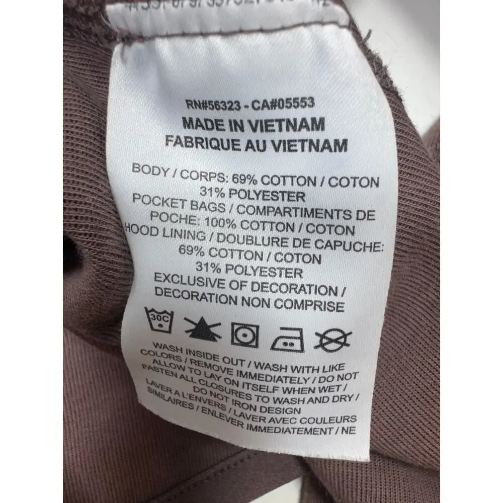 Nike Women’s Full Zip Hoodie Sz Medium Taupe Zippered Pockets Athleisure Logo